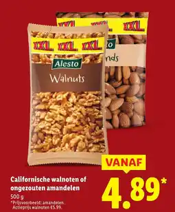 Lidl Californische walnoten of ongezouten amandelen aanbieding