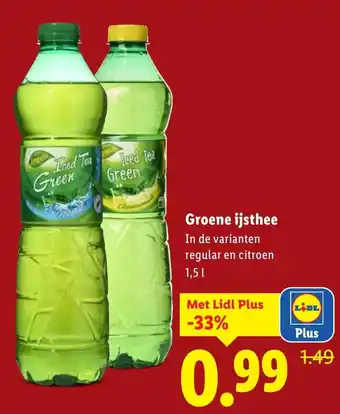 Lidl Groene ijsthee aanbieding