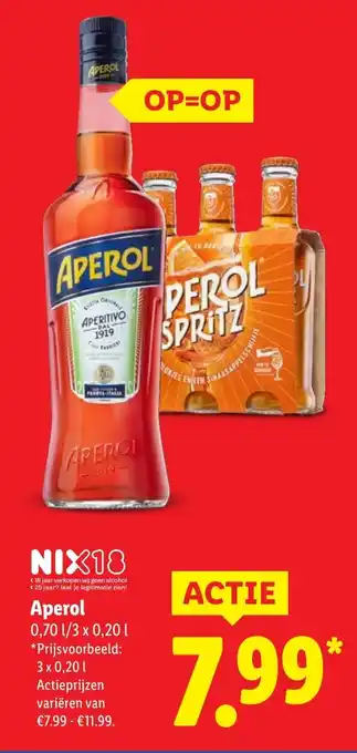 Lidl Aperol aanbieding