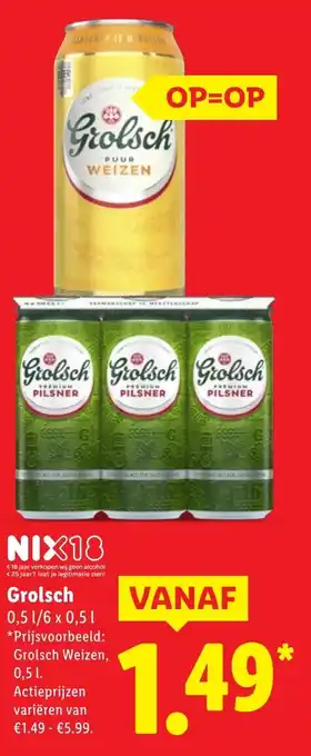 Lidl Grolsch aanbieding