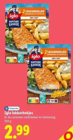 Lidl Iglo lekkerbekjes aanbieding