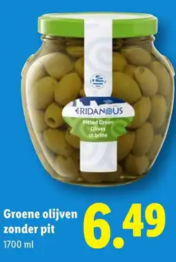 Lidl Groene olijven zonder pit aanbieding