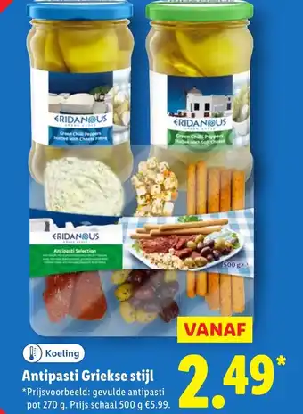 Lidl Antipasti Griekse stijl aanbieding