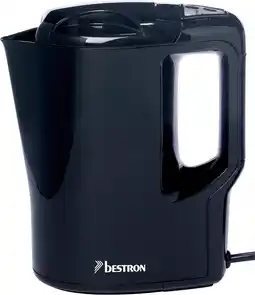 Amazon Bestron AWK810 Waterkoker, automatische stop, 0,9 liter, 500W, zwart aanbieding