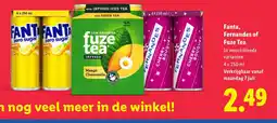 Lidl Fanta, Fernandes of Fuze Tea aanbieding