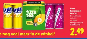 Lidl Fanta, Fernandes of Fuze Tea aanbieding