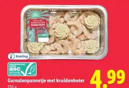 Lidl Garnalenpannetje met kruidenboter aanbieding