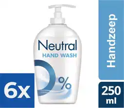 Bol.com Neutral - Handzeep - Hand Wash - Sensitive Skin - 250ml x 6 aanbieding