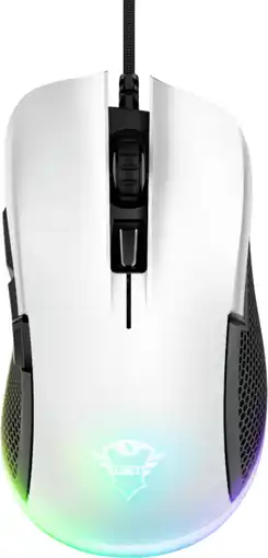 Bol.com Trust GXT 922W YBAR - Bedrade Gaming Muis - RGB verlichting - 7200dpi - Wit aanbieding