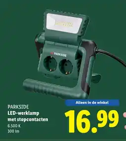 Lidl PARKSIDE LED-Werklamp met stopcontacten aanbieding