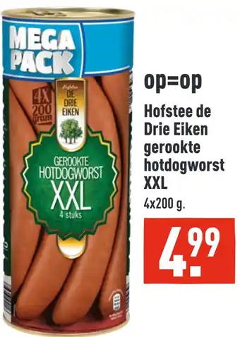 ALDI Hofstee de Drie Eiken gerookte hotdogworst XXL aanbieding