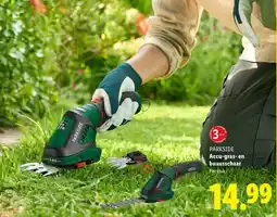 Lidl PARKSIDE Accu-gras en buxusschaar aanbieding