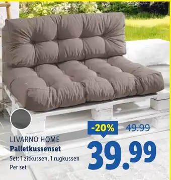 Lidl LIVARNO HOME Palletkussenset aanbieding