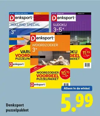 Lidl Denksport puzzelpakket aanbieding