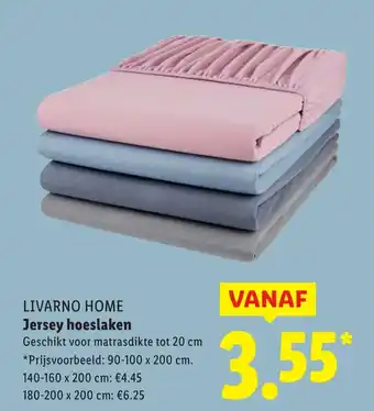 Lidl LIVARNO HOME Jersey hoeslaken aanbieding
