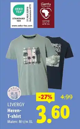 Lidl LIVERGY Heren T-shirt aanbieding