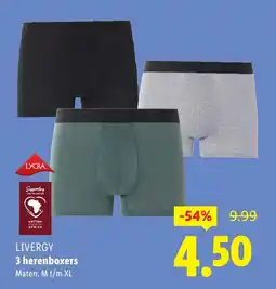 Lidl LIVERGY 3 herenboxers aanbieding