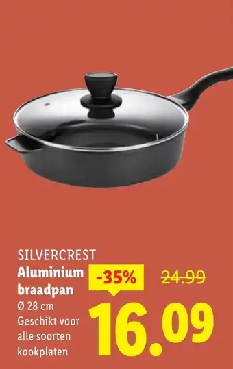 Lidl SILVERCREST Aluminium braadpan aanbieding