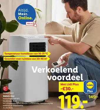 Lidl SILVERCREST Mobiele airco aanbieding