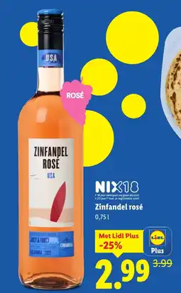 Lidl Zinfandel rosé aanbieding