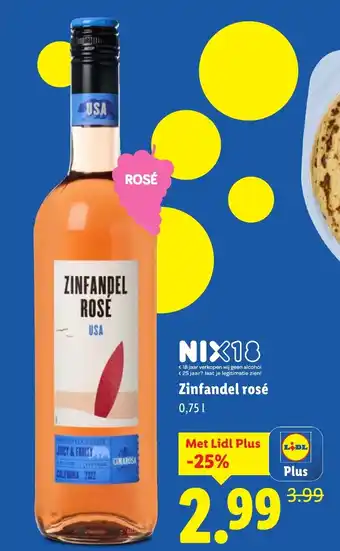 Lidl Zinfandel rosé aanbieding