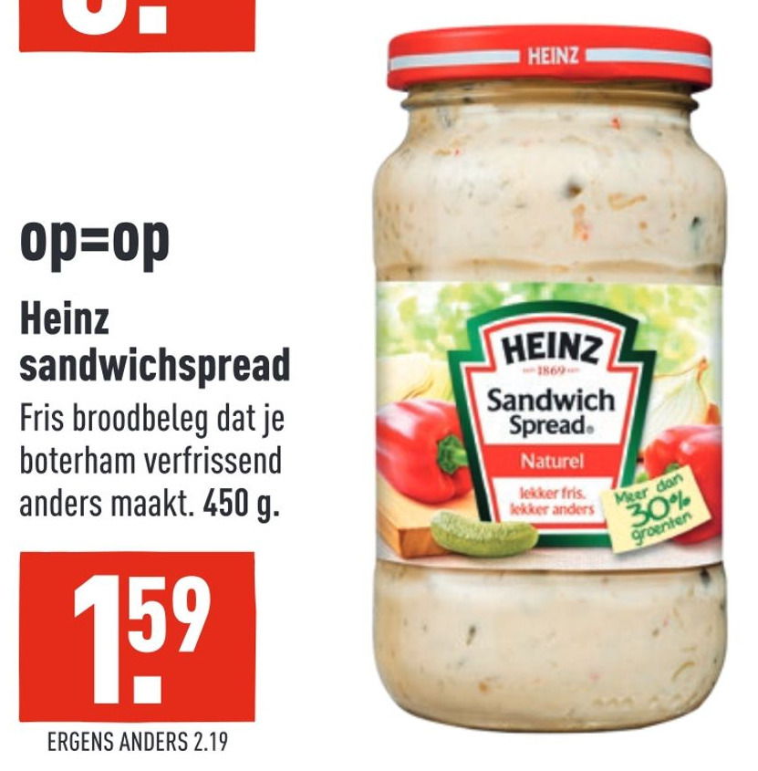 Heinz sandwichspread aanbieding bij ALDI