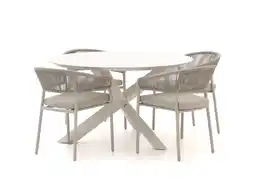 Kees Smit Bellagio Nova Siri/Lodola ø130cm dining tuinset 5-delig stapelbaar aanbieding