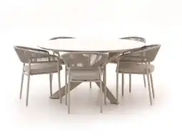 Kees Smit Bellagio Nova Siri/Lodola ø150cm dining tuinset 6-delig stapelbaar aanbieding