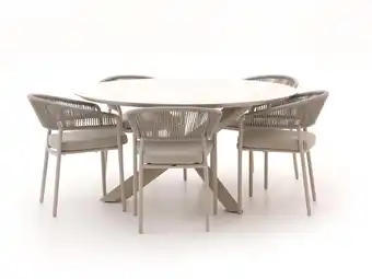 Kees Smit Bellagio Nova Siri/Lodola ø150cm dining tuinset 6-delig stapelbaar aanbieding