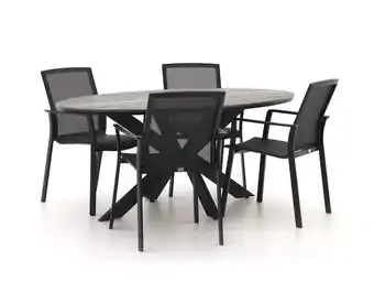 Kees Smit Bellagio Dranera/Fidenza ovaal 180cm dining tuinset 5-delig stapelbaar aanbieding