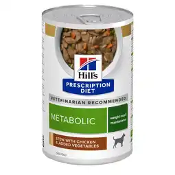 Zooplus 12x 354g Hill's Prescription Diet Dog Metabolic Care met kip Stew hondenvoer nat aanbieding