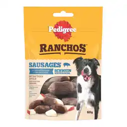 Zooplus Voordeelverpakking: 7x60g Pedigree Ranchos worstjes varkensvlees & appel hondensnacks aanbieding