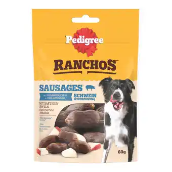 Zooplus Voordeelverpakking: 7x60g Pedigree Ranchos worstjes varkensvlees & appel hondensnacks aanbieding