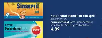 Etos Roter Paracetamol en Sinaspril" aanbieding