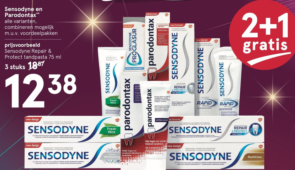 Sensodyne en Parodontax aanbieding bij Etos