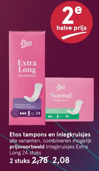 Etos Etos tampons en inlegkruisjes aanbieding