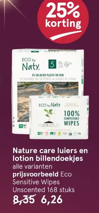 Etos Nature care luiers en lotion billendoekjes aanbieding