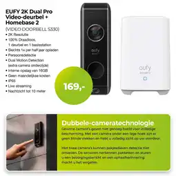 EP Beerepoot EUFY 2K Dual Pro Video-deurbel + Homebase 2 aanbieding