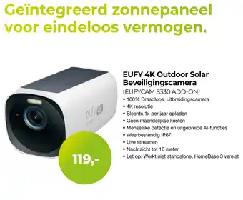 EP Beerepoot EUFY 4K Outdoor Solar Beveiligingscamera aanbieding