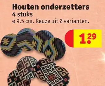 Kruidvat Houten onderzetters 4 stuks aanbieding