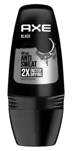 De Online Drogist Axe Black 48hrs Anti Sweat Deoroller 50ML aanbieding