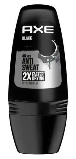 De Online Drogist Axe Black 48hrs Anti Sweat Deoroller 50ML aanbieding