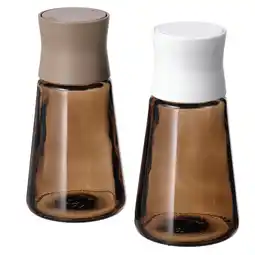 IKEA Halvtom Zout- en peperstel, glas/bruin, 12 cm aanbieding