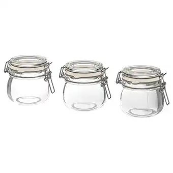 IKEA Korken Voorraadpot met deksel, helder glas, 13 cl aanbieding