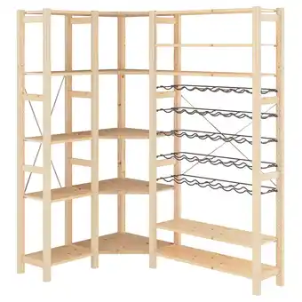 IKEA Ivar 3 elementen/hoek, met flessenrekken/grenen, 103/144x30x179 cm aanbieding