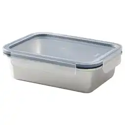 IKEA Ikea 365+ Voorraadpot met deksel, rechthoekig roestvrij staal/kunststof, 1.0 l aanbieding