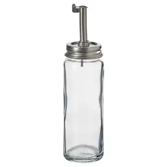 IKEA Citronhaj Olie-/azijnflesje, helder glas/roestvrij staal, 16 cm aanbieding