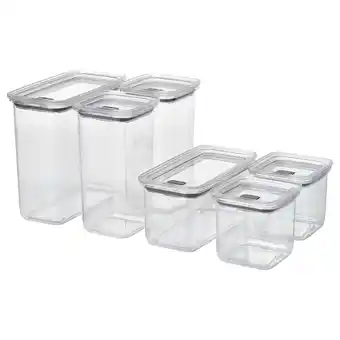 IKEA Korallvippa Voorraadpot met deksel, set van 6, transparant aanbieding