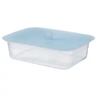 IKEA Ikea 365+ Voorraadpot met deksel, rechthoekig kunststof/silicone, 1.0 l aanbieding