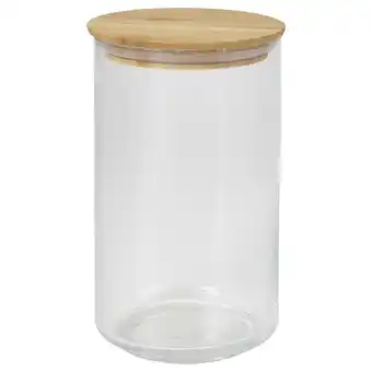 IKEA Eklatant Voorraadpot met deksel, helder glas/bamboe, 1.1 l aanbieding